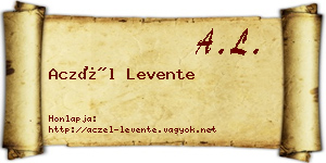 Aczél Levente névjegykártya