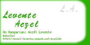 levente aczel business card